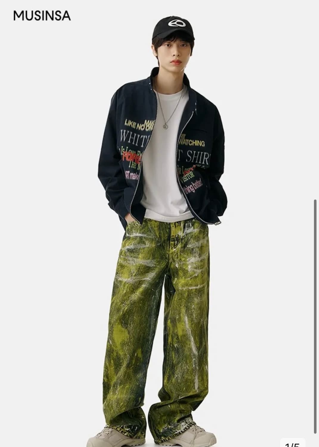 더뮤지엄비지터 LETTERING PRINTED COTTON BLOUSON 상품이미지3