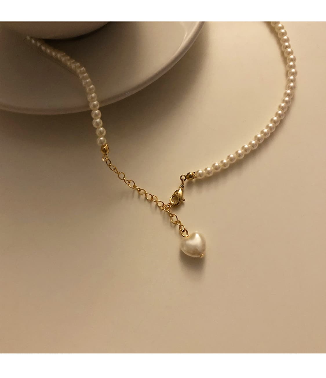 진주 하트 목걸이 상품이미지4