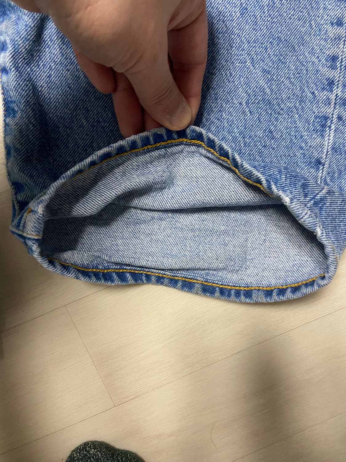 [34] 슈프림 25ss 배기진 중청/미디엄 워시/워시드 인디고 상품이미지7