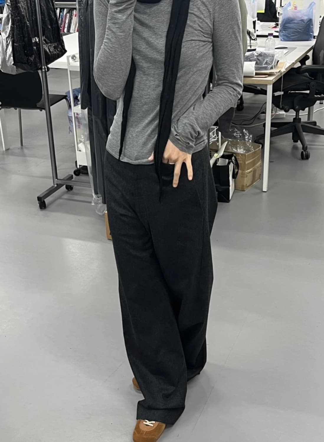 lounge pants / wool_darkgrey 상품이미지1