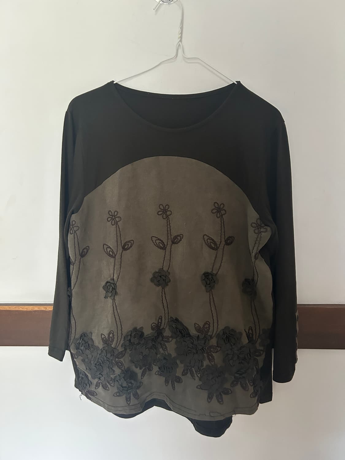dark brown flower tshirt  상품이미지1