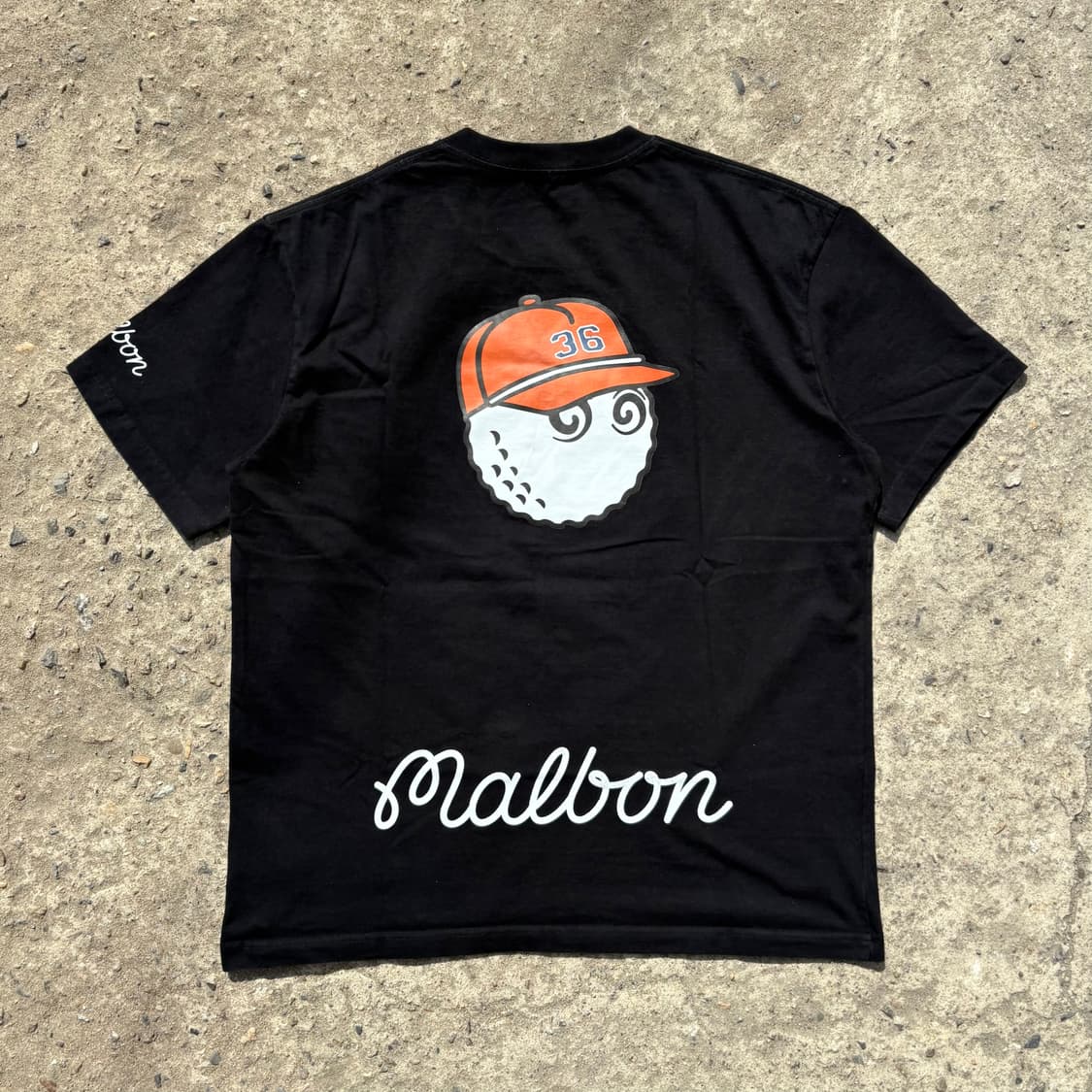 (2XL) 말본 X 100씨브즈 콜라보 블랙 반팔 티셔츠 상품이미지3