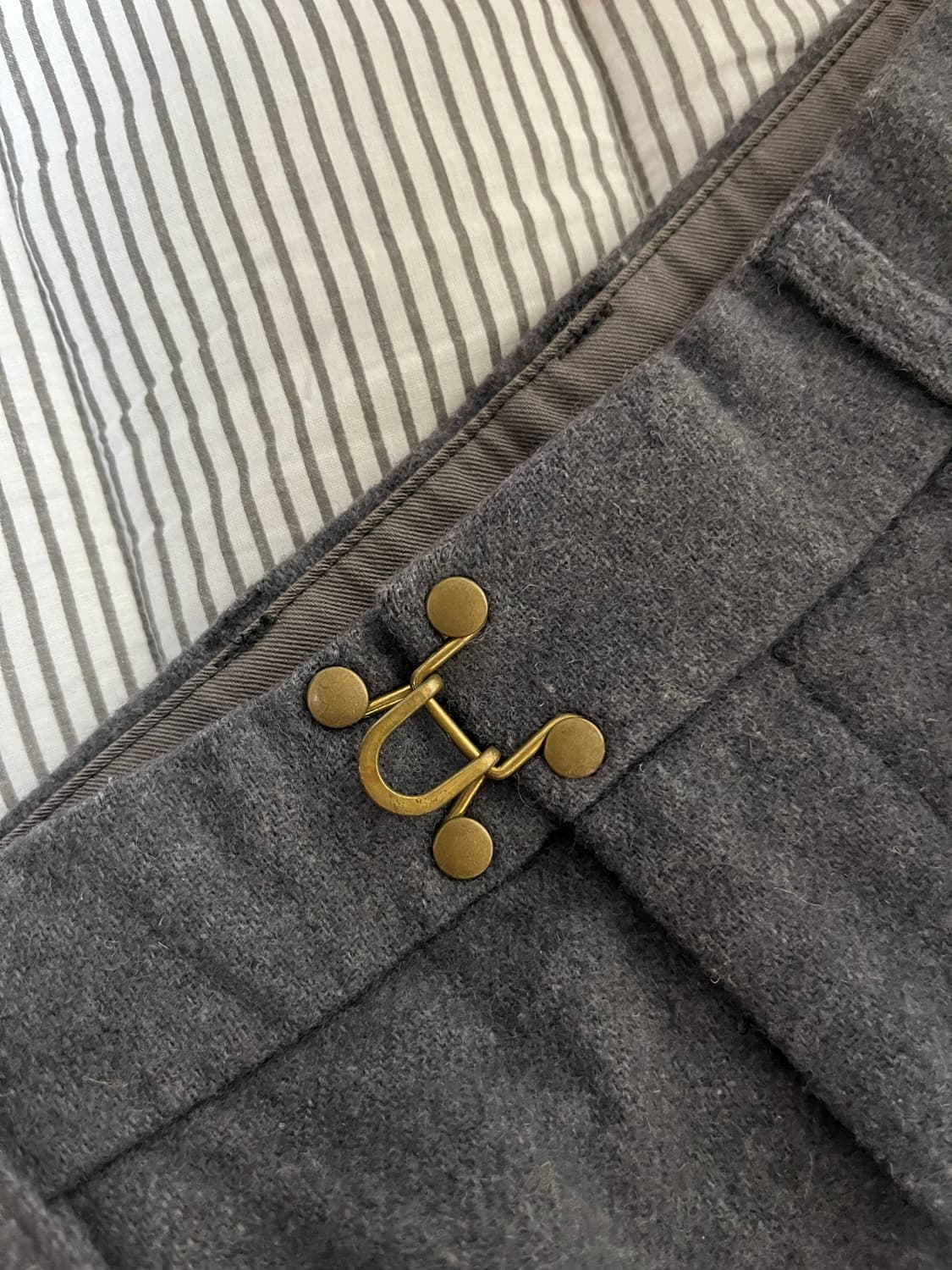 컬러 울팬츠 차콜 상품이미지5