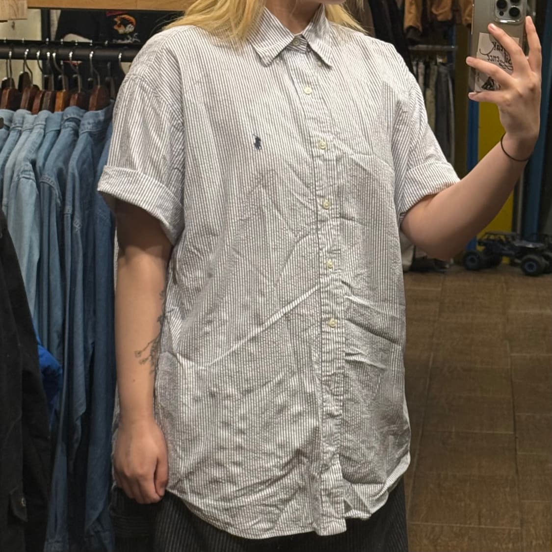 [HI] 폴로 랄프로렌 반팔 셔츠 스카이블루  상품이미지4