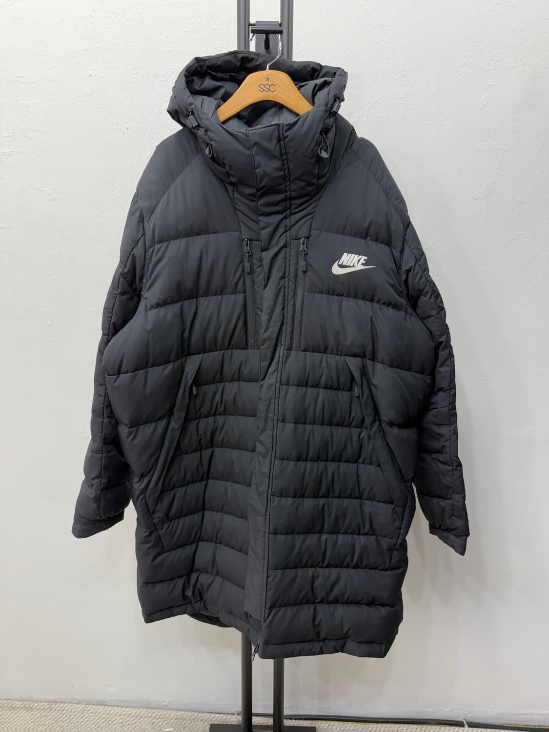 정품) 나이키 남성 블랙 롱패딩 XXL  상품이미지1