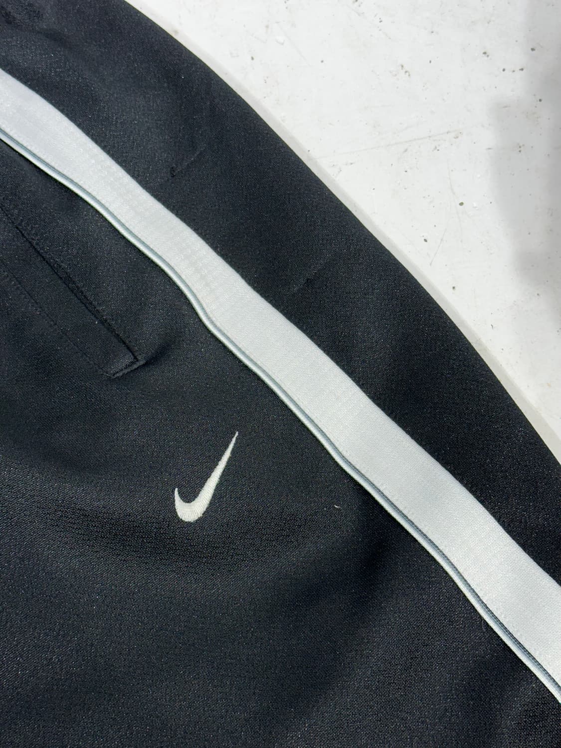 00s 나이키 블랙 와이드 화이트 사이드 라인 트레이닝 추리닝 바지 L 상품이미지6