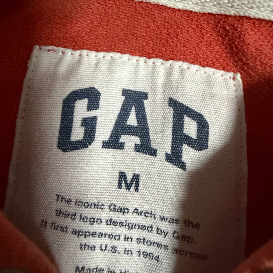 갭 주황색 후드집업 m 상품이미지3