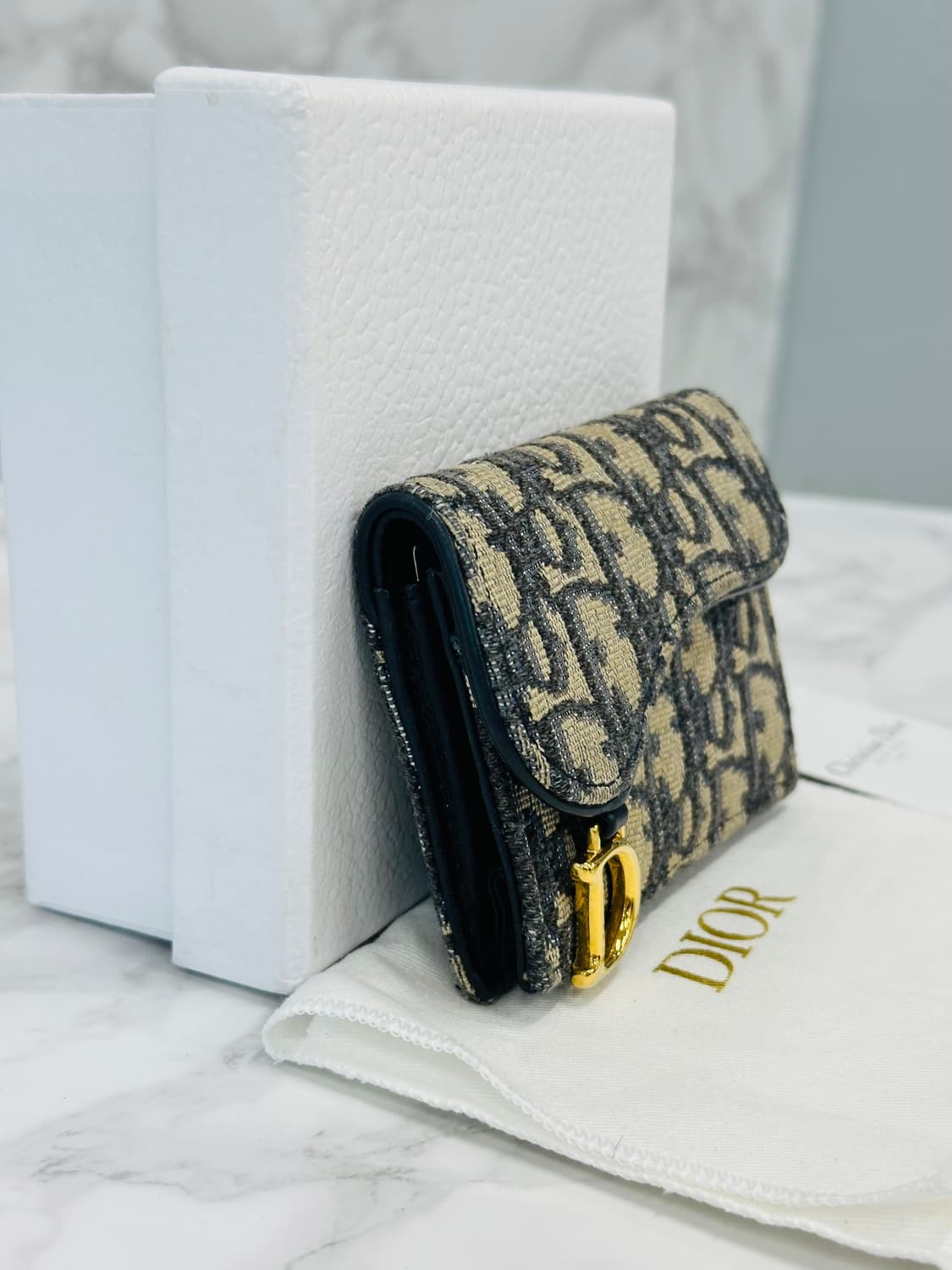 디올 새들 카드지갑 오블리크 상품이미지4