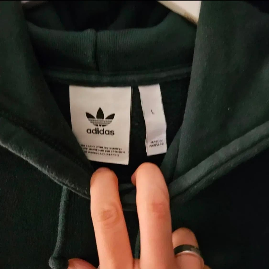 아디다스 오리지널 트레포일 빅로고 후드티셔츠 L size 상품이미지3