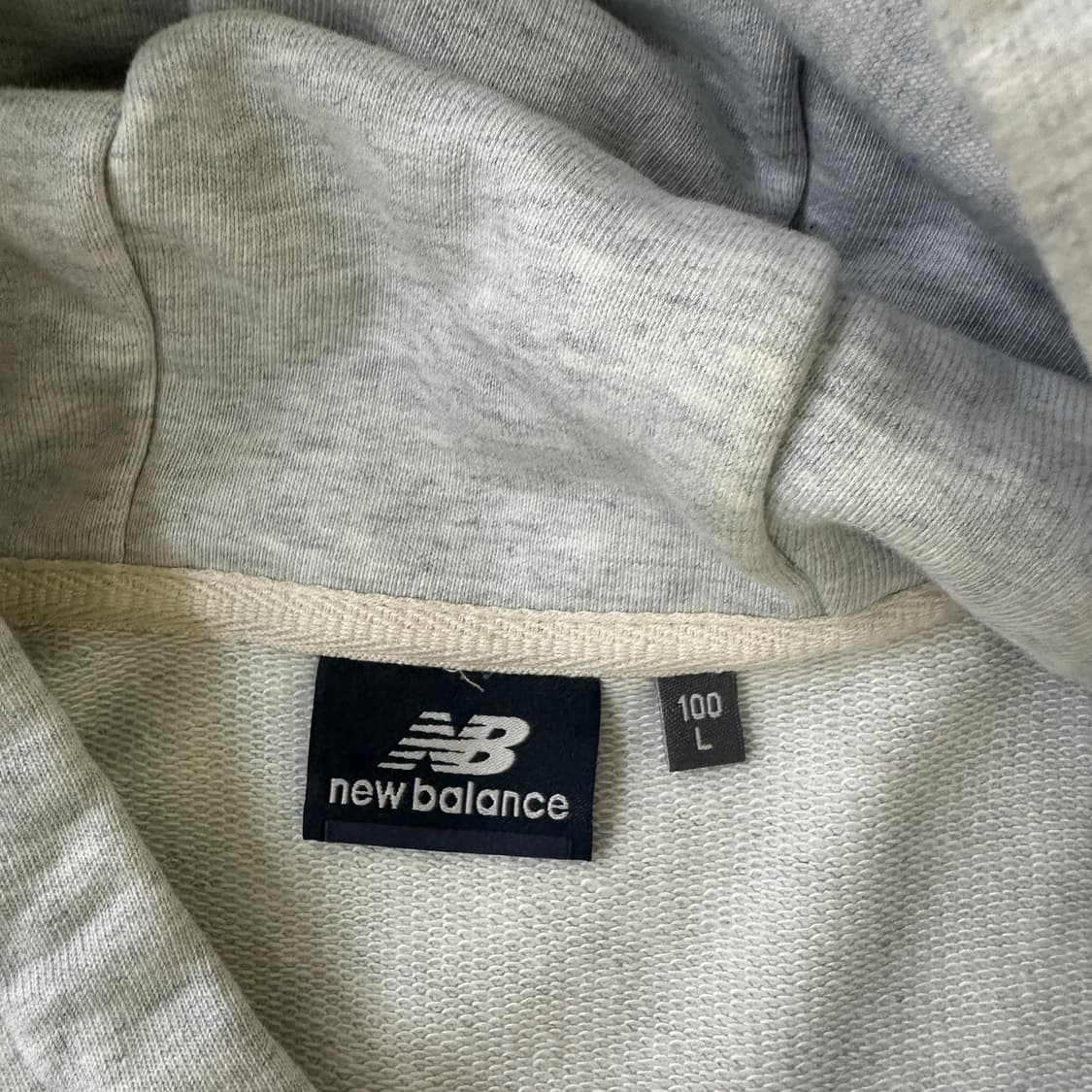 M 뉴발란스 그레이 후드 티셔츠 0410D 상품이미지2