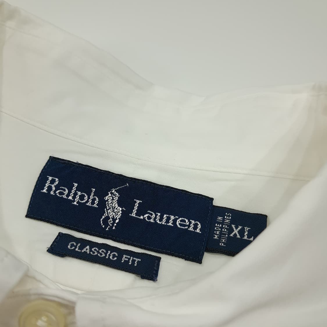 CL444 XL 폴로 00s 코튼 버튼다운 화이트 셔츠 남방 상품이미지3