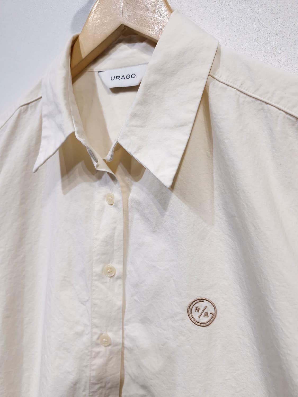 URAGO 유라고 로고 클래식 셔츠 베이지(F) 상품이미지5
