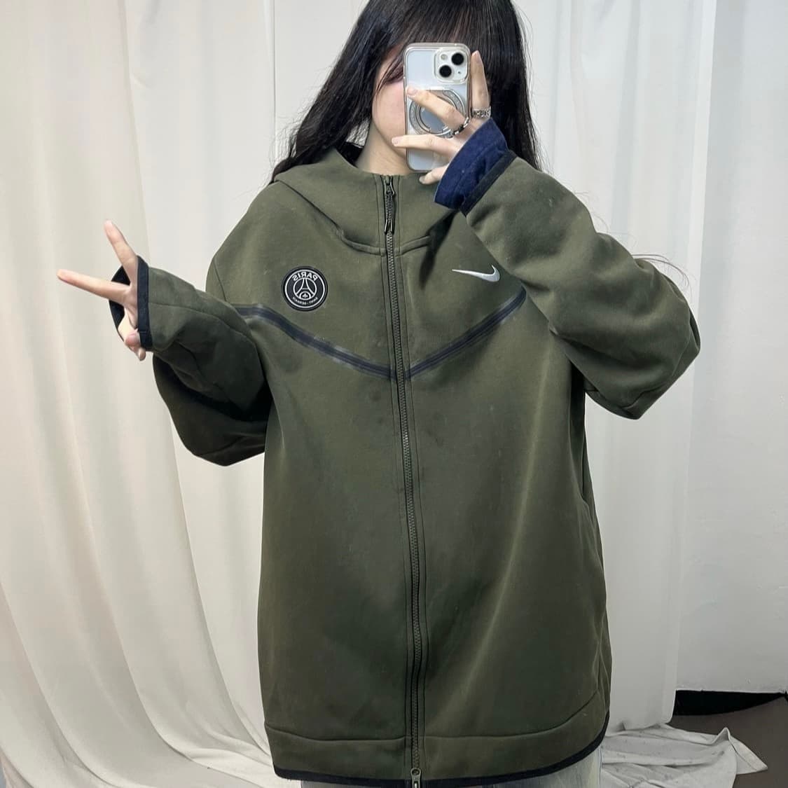 Nike Khaki Tech Pack PSG Hoodie Zip-up   상품이미지2