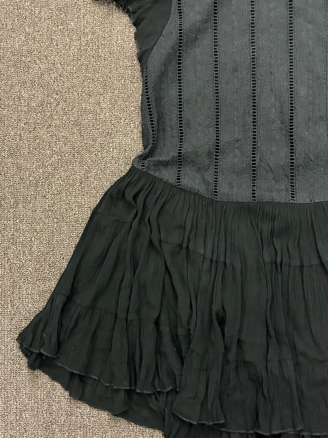 M) AXES FEMME vintage 여성 플리츠 반팔 원피스 상품이미지4