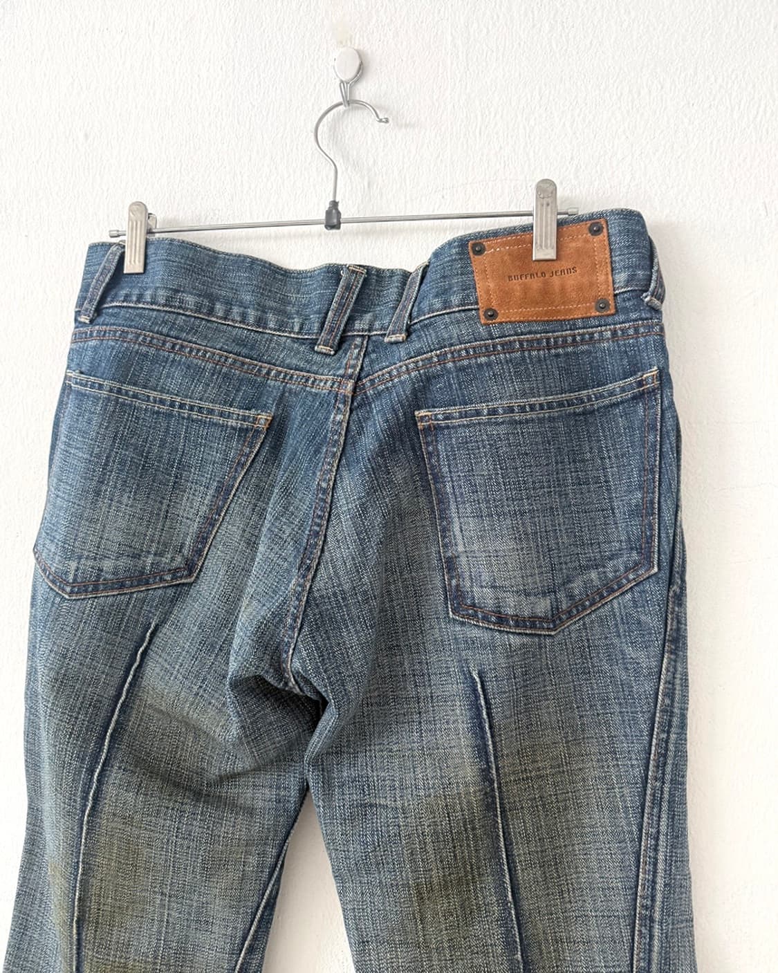 Y2K Khaki Dirty Wash Bootcut Denim Pants 상품이미지10
