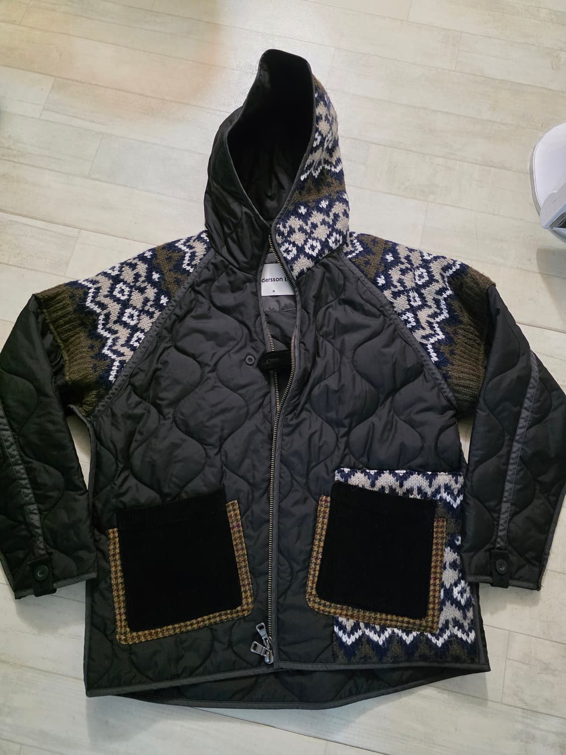 앤더슨벨 니트 패치 퀼티드 점퍼 M 상품이미지3