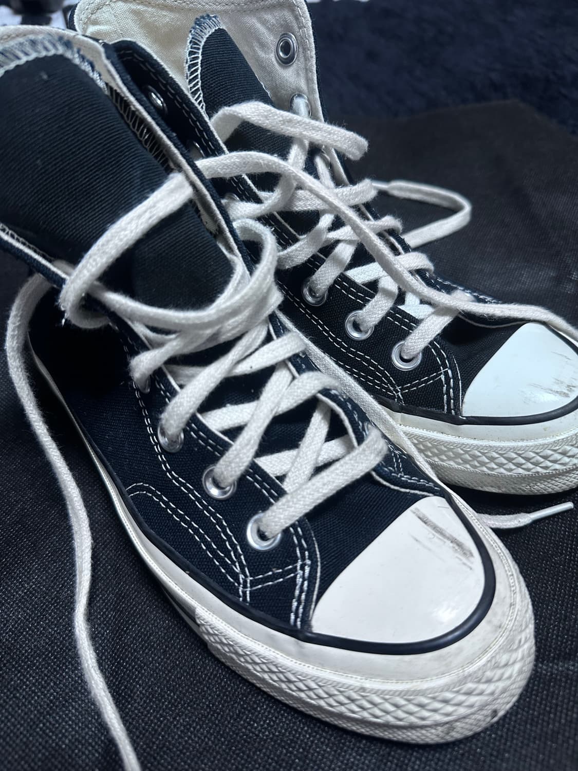 컨버스 하이 블랙 225사이즈 상품이미지1