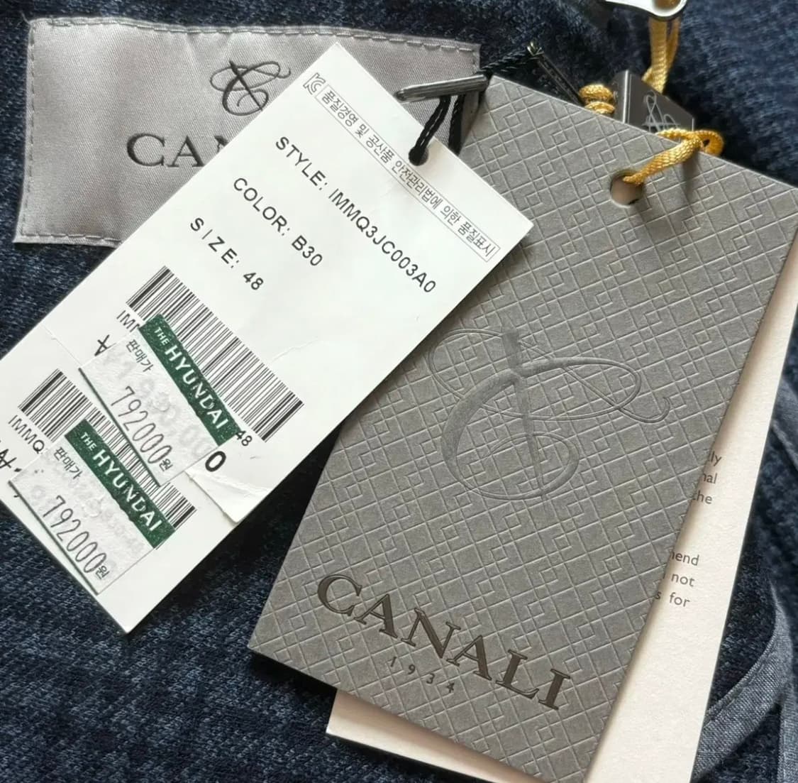 새제품 CANALI 카날리 자켓 95 이태리 수입 정품 울실크 상품이미지3