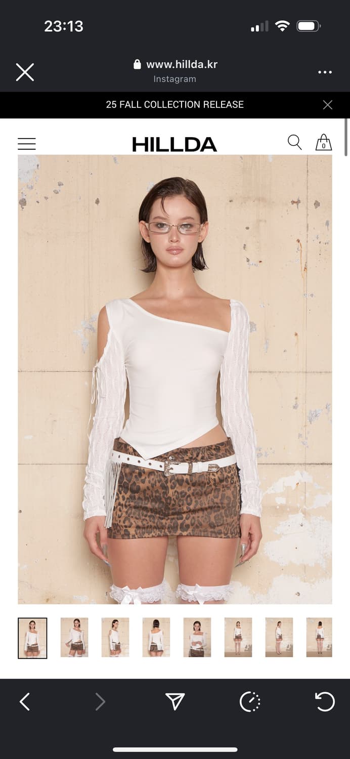 힐다 Cut Out Wave Sleeve Top [White] 상품이미지1