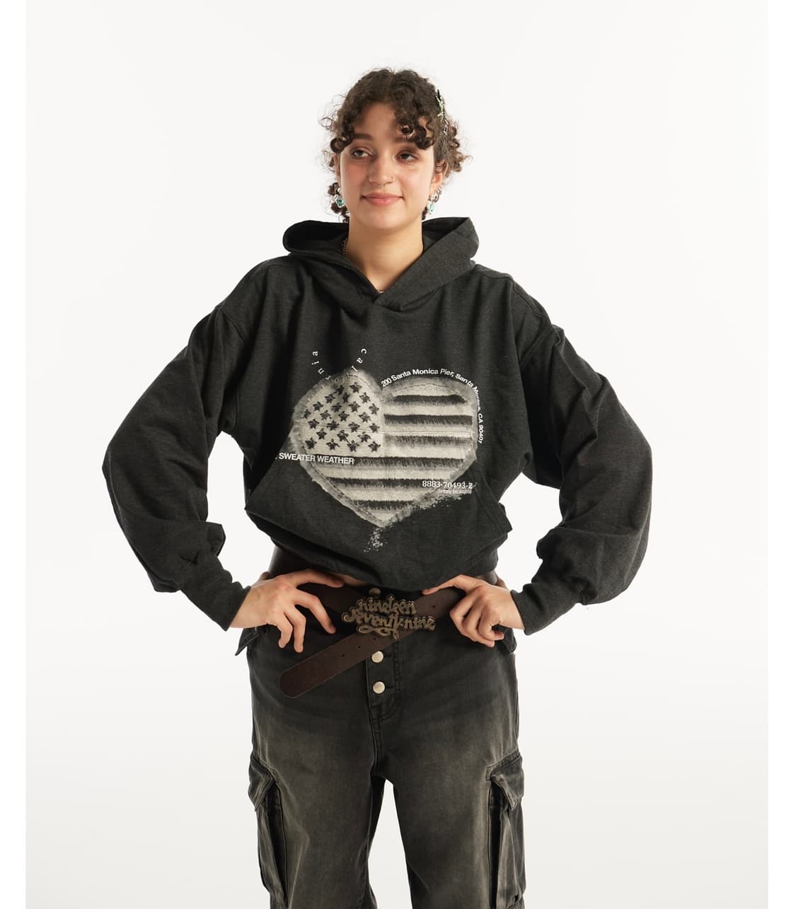 베니조프로덕트 크롭 후드티 상품이미지3