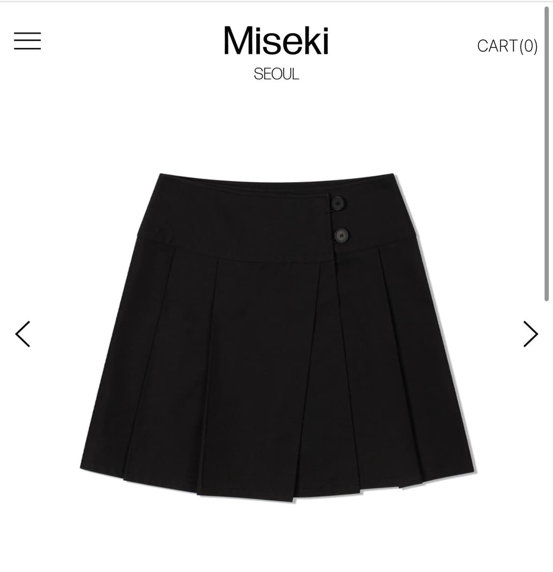 미세키서울 Miseki Seoul 미디 스커트 (BLACK) 상품이미지2