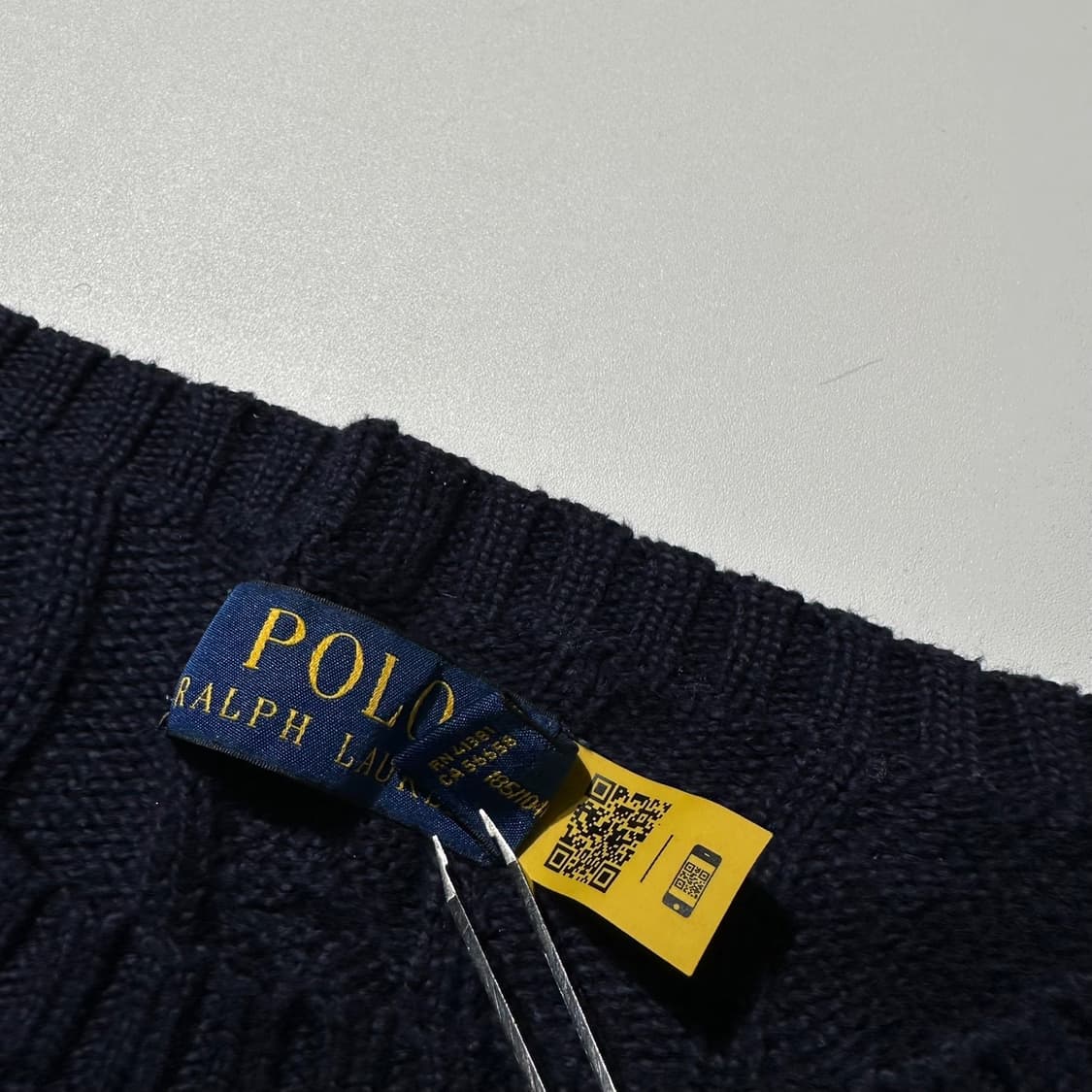 폴로 랄프로렌 케이블 라운드 니트 네이비 (신형QR) 상품이미지5