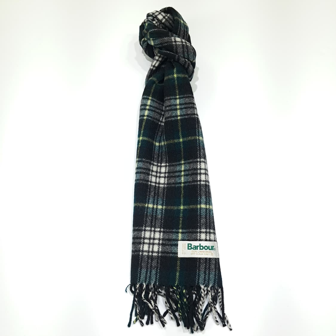 MX570 바버 90s 스코틀랜드판 램스울 클래식타탄 그린 머플러 목도 상품이미지5
