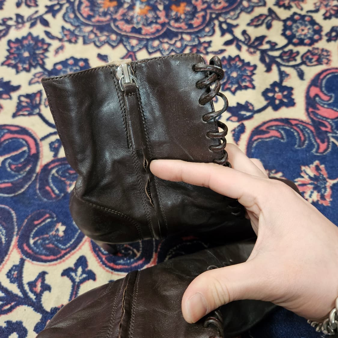 자라(ZARA) 레이스업 스트렙 부츠 상품이미지5