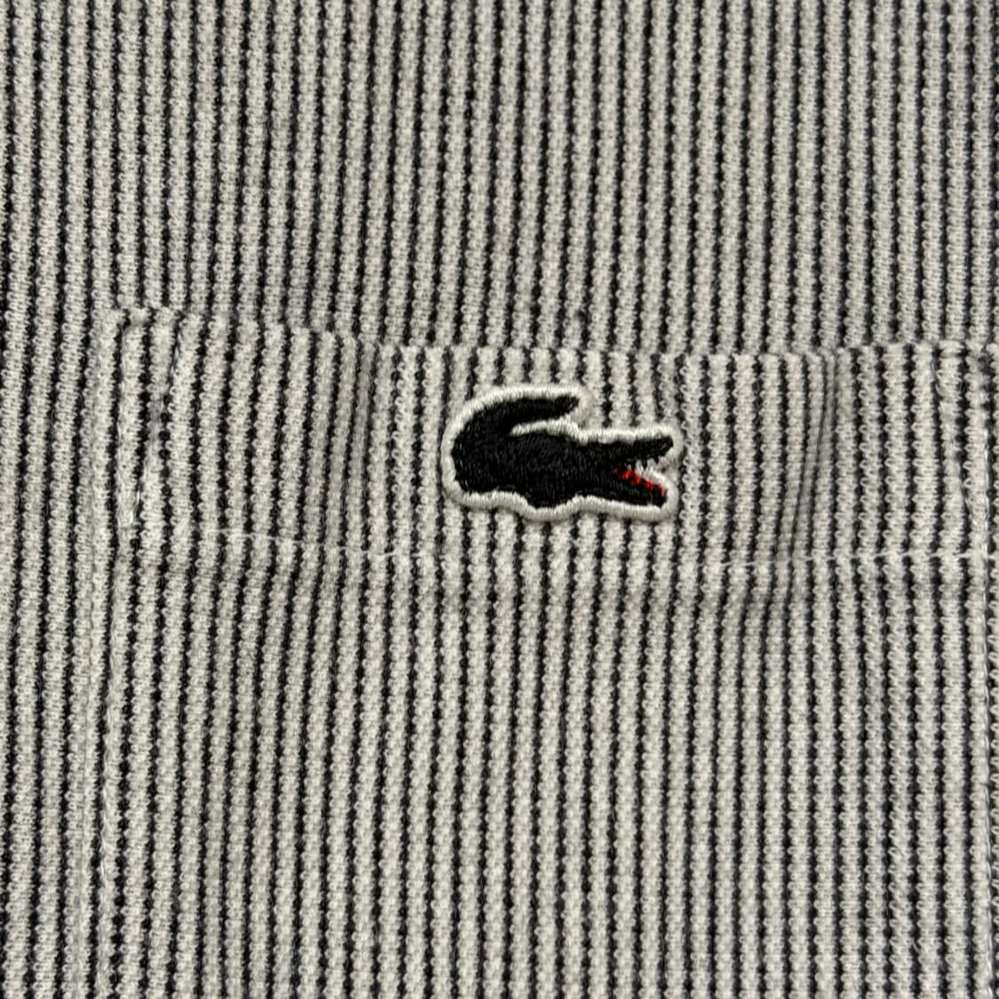 라코스테 스트라이프 셔츠 카라티 34 블랙 신축성O 상품이미지4