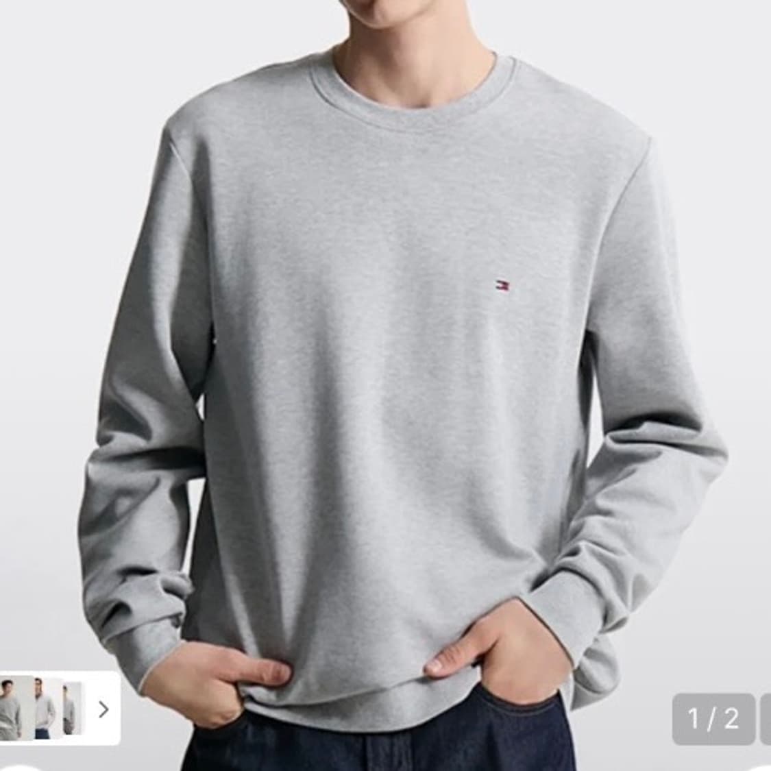 [정품] 타미힐피거 에센셜 크루넥 맨투맨(XL) 상품이미지1