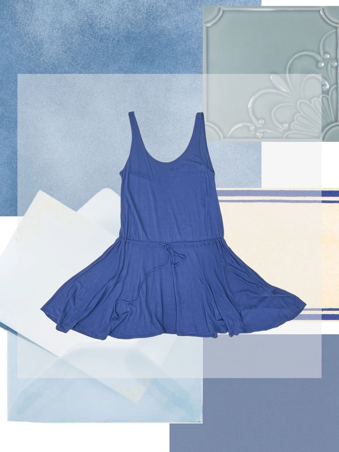 빈티지 더스티블루 나시 원피스  상품이미지1