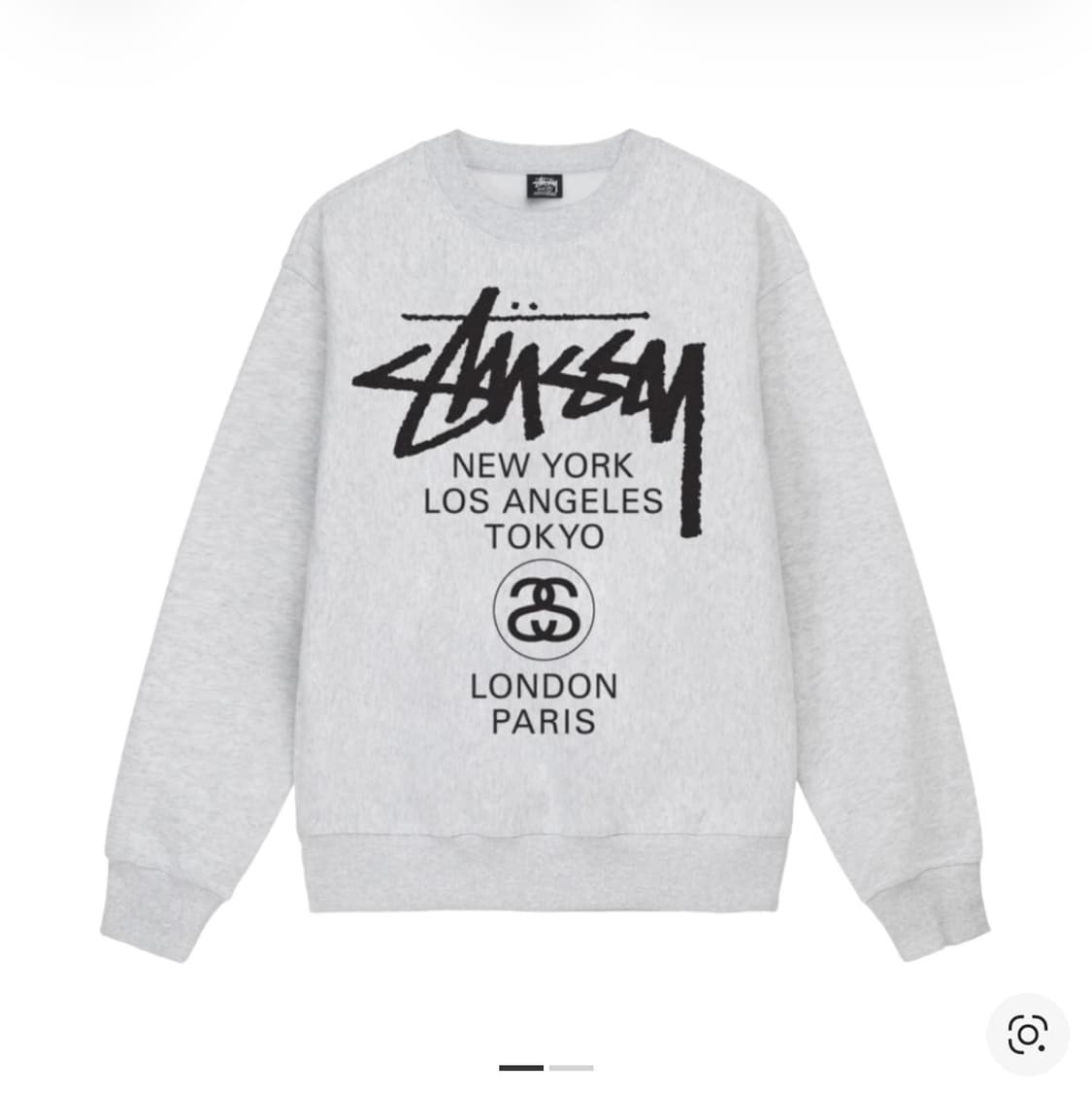스투시 월드투어 크루넥 애쉬 헤더 s사이즈 상품이미지1