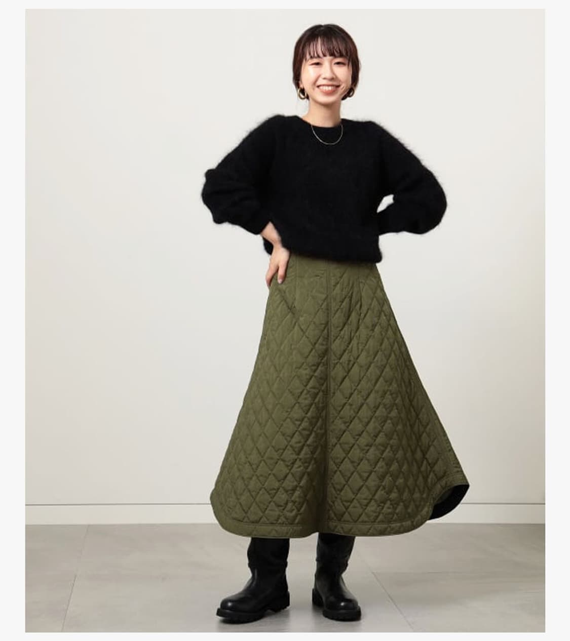 DEMI-LUXE BEAMS - 23FW QUILTED SKIRT 상품이미지4