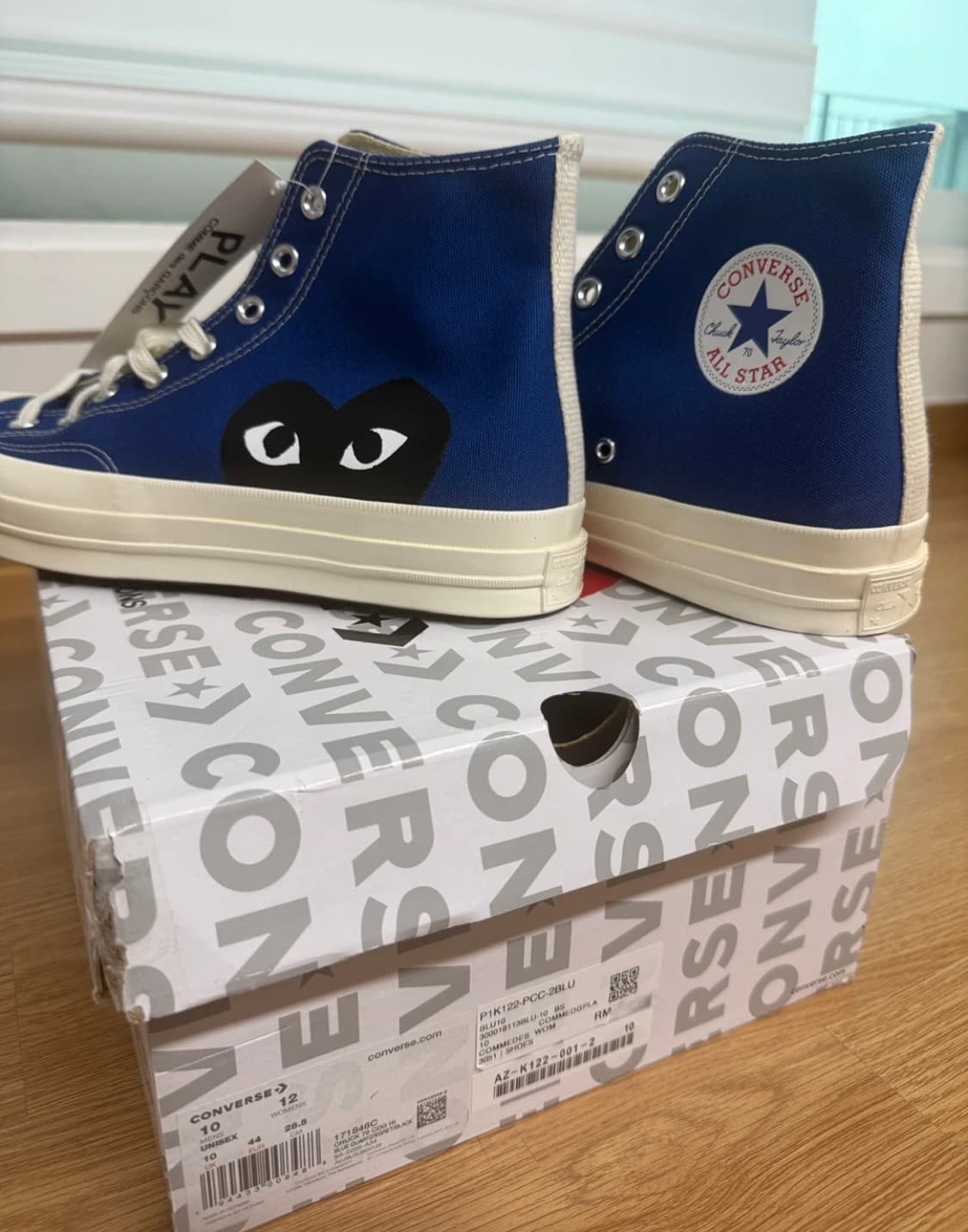 꼼데가르송 플레이 컨버스 하이 블루 상품이미지1