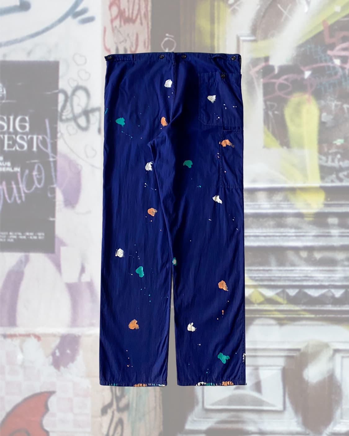 빈티지 오리지널 페인팅 프렌치 워크팬츠 009 상품이미지2