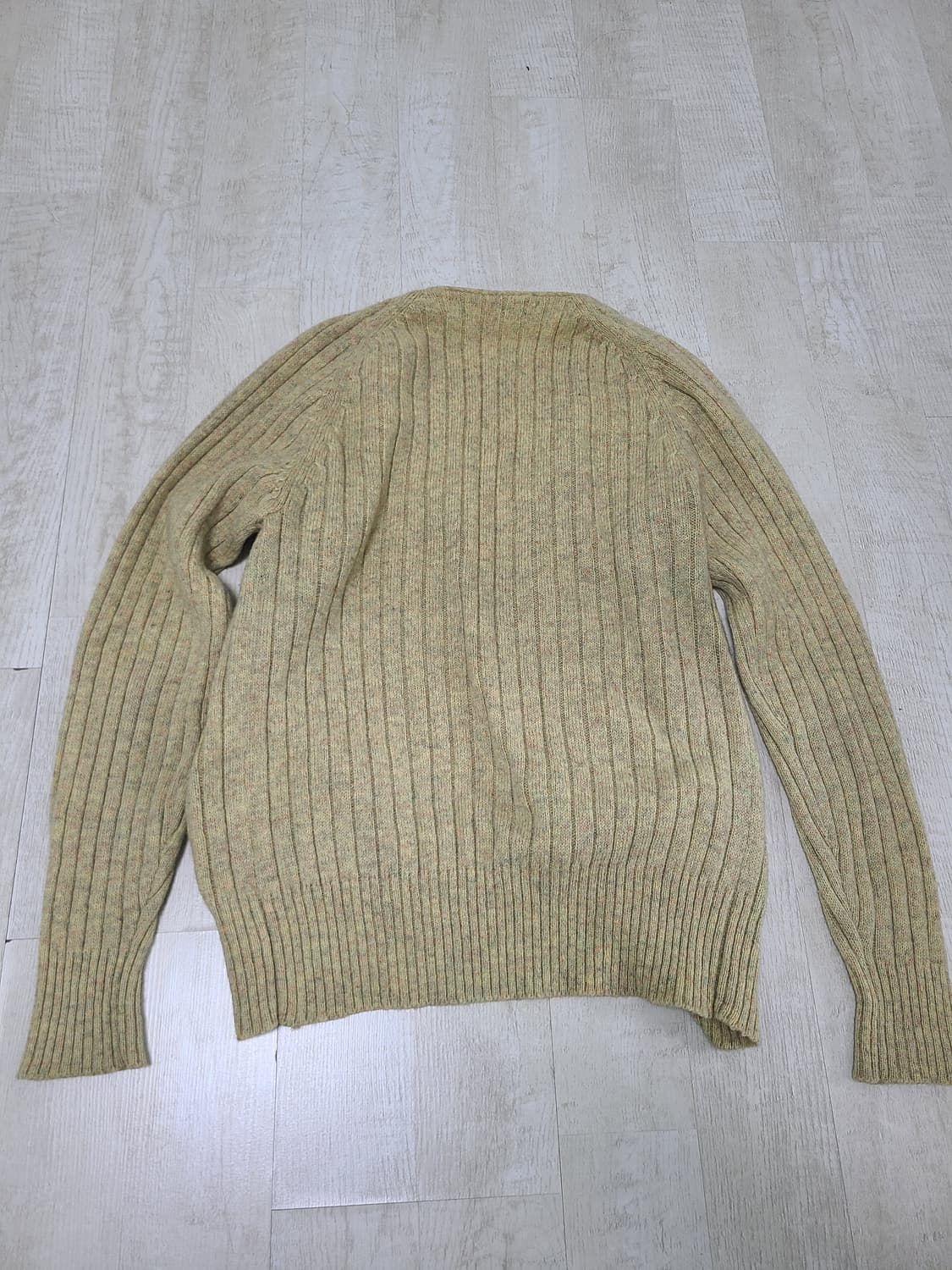 노란색 골지 니트 가디건 상품이미지3