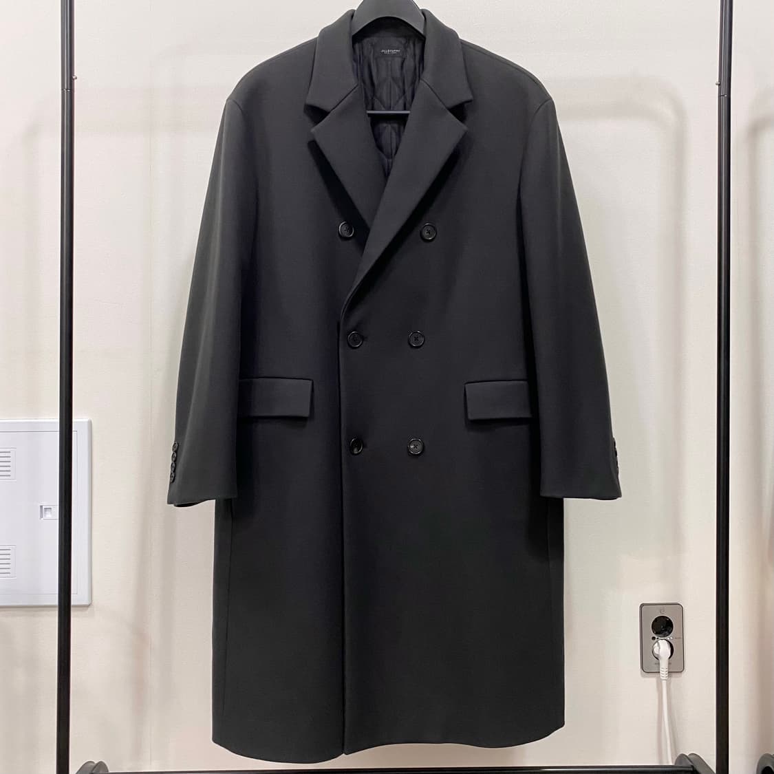 질스튜어트 뉴욕 울 캐시미어 더블 코트 챠콜그레이 상품이미지1