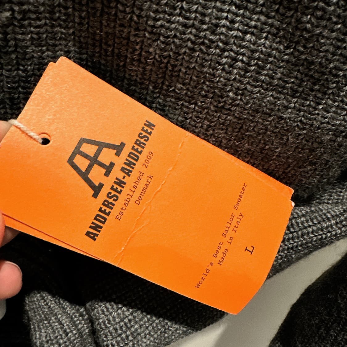 안데르센 안데르센 남성 그레이 터틀넥 니트 85%  상품이미지3