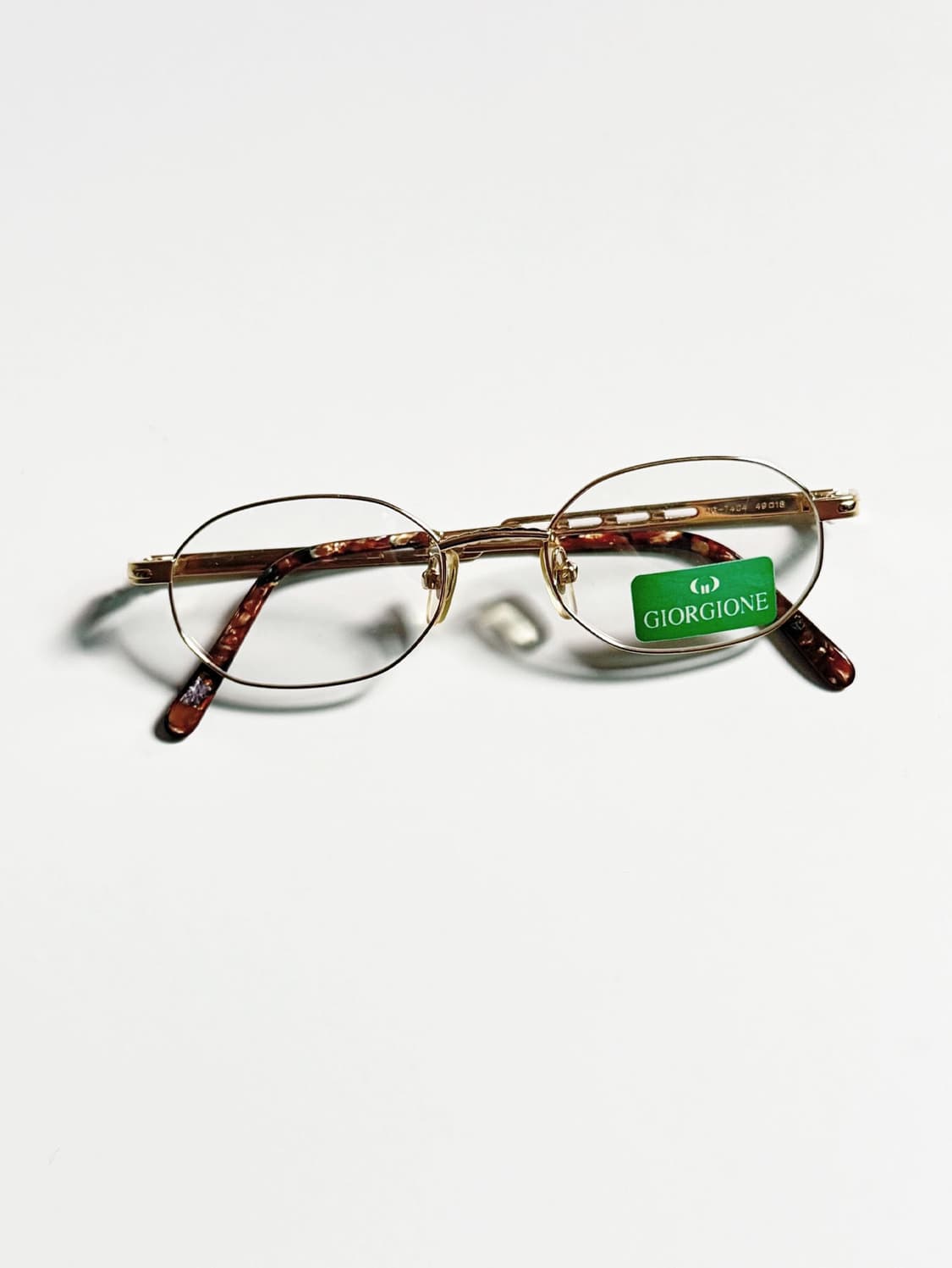 90s GIORGIONE 골드 오벌 메탈 프레임 빈티지 안경 상품이미지1