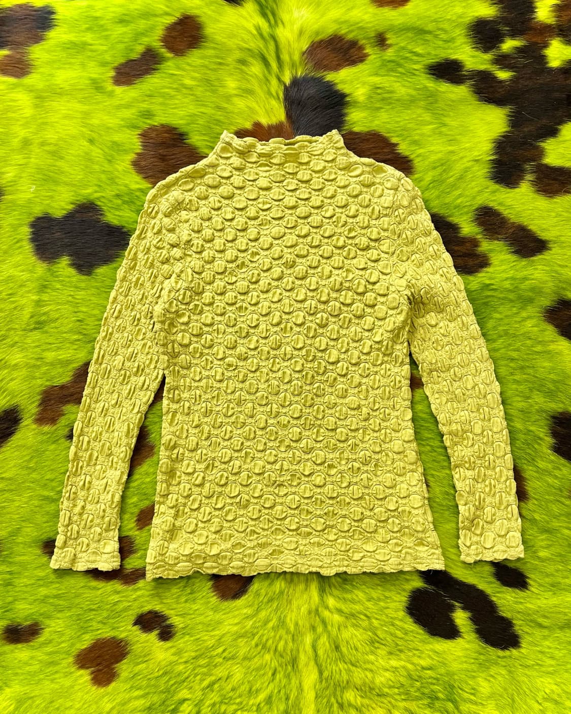 JPN Vintage 3D Dot Pattern Pleats Top 상품이미지3