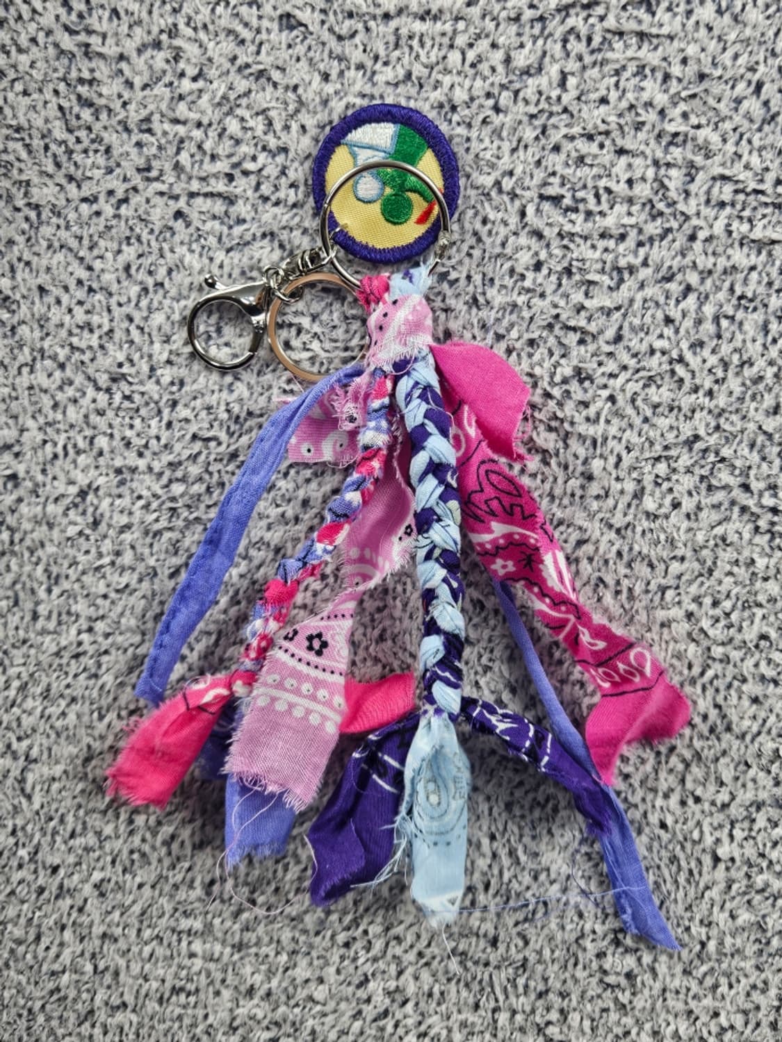 핸드메이드 커스텀 패치 반다나 카라비너 키링 ( OS ) / 10378 상품이미지5