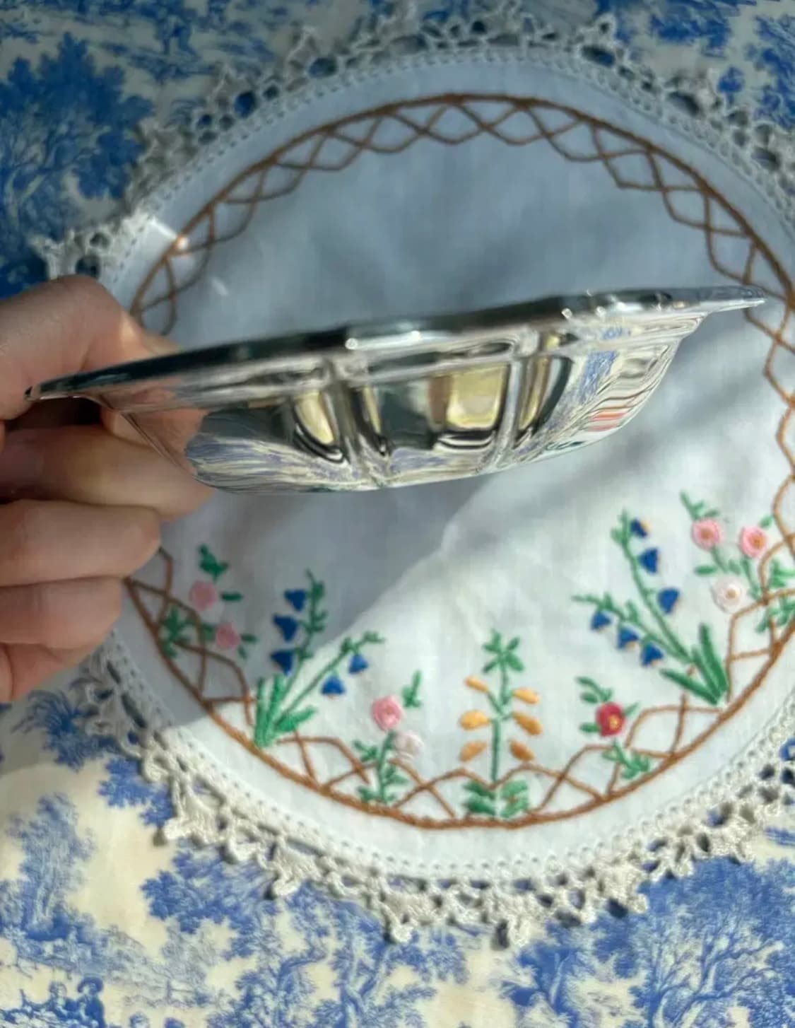 영국 앤틱 치펜데일 실버플레이트 볼 상품이미지5