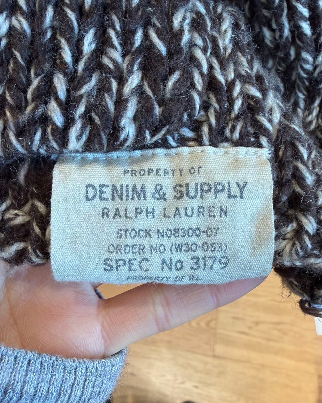 데님 앤 서플라이 랄프로렌 브라운 보카시 숄카라 더플 니트 가디건 상품이미지8