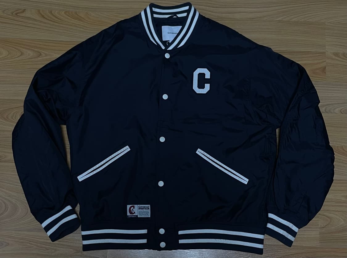 커버낫 스포츠클럽 바시티자켓 L 사이즈 네이비 상품이미지2