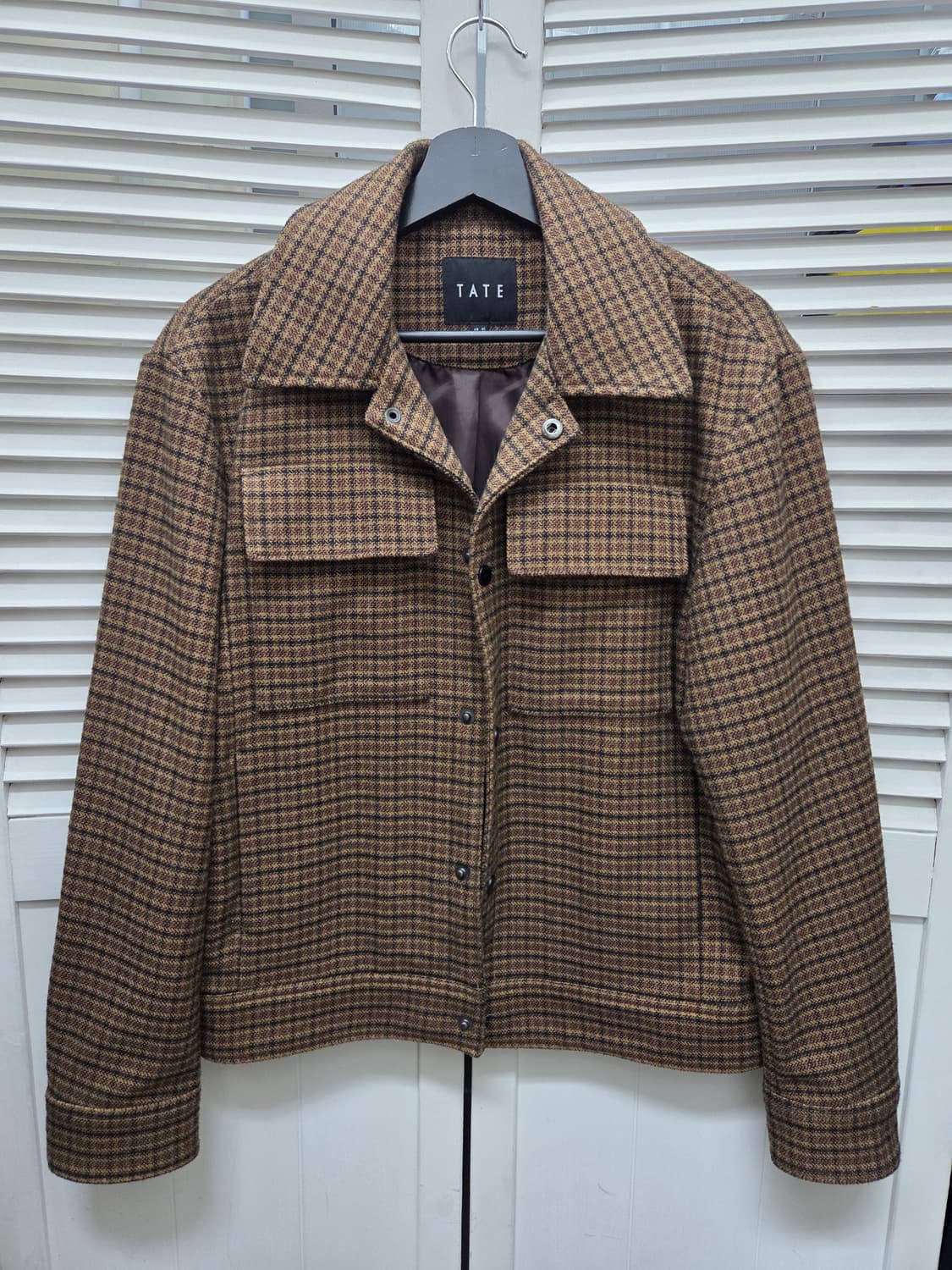 테이트 브라운 체크 트러커 자켓 상품이미지2