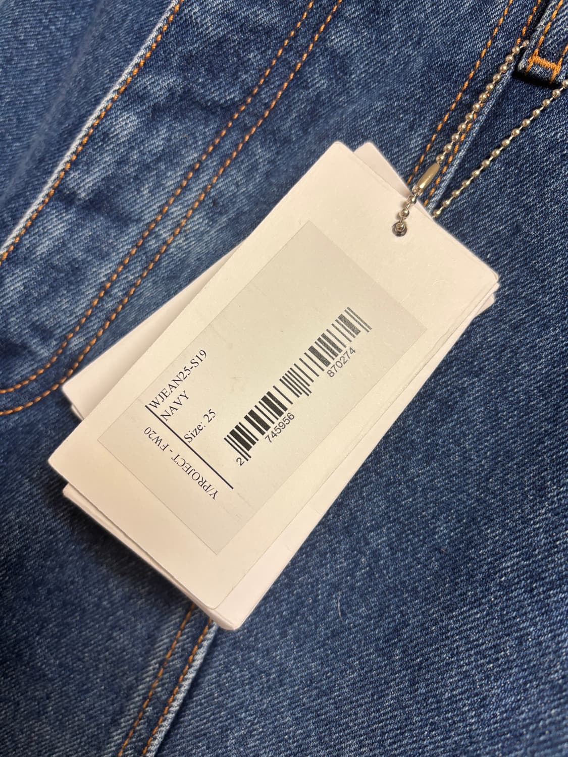 와이프로젝트 데님 팬츠(네이비, 25) 상품이미지2