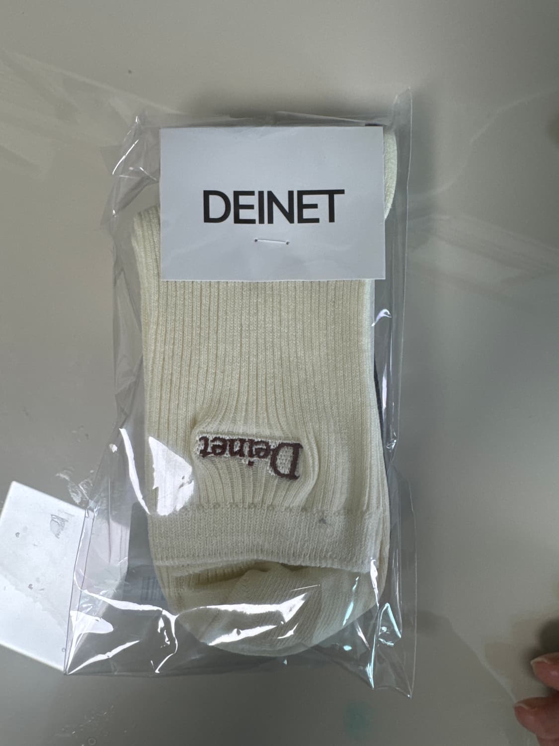 DEINET 골지 양말 세트 블랙/아이보리 상품이미지2