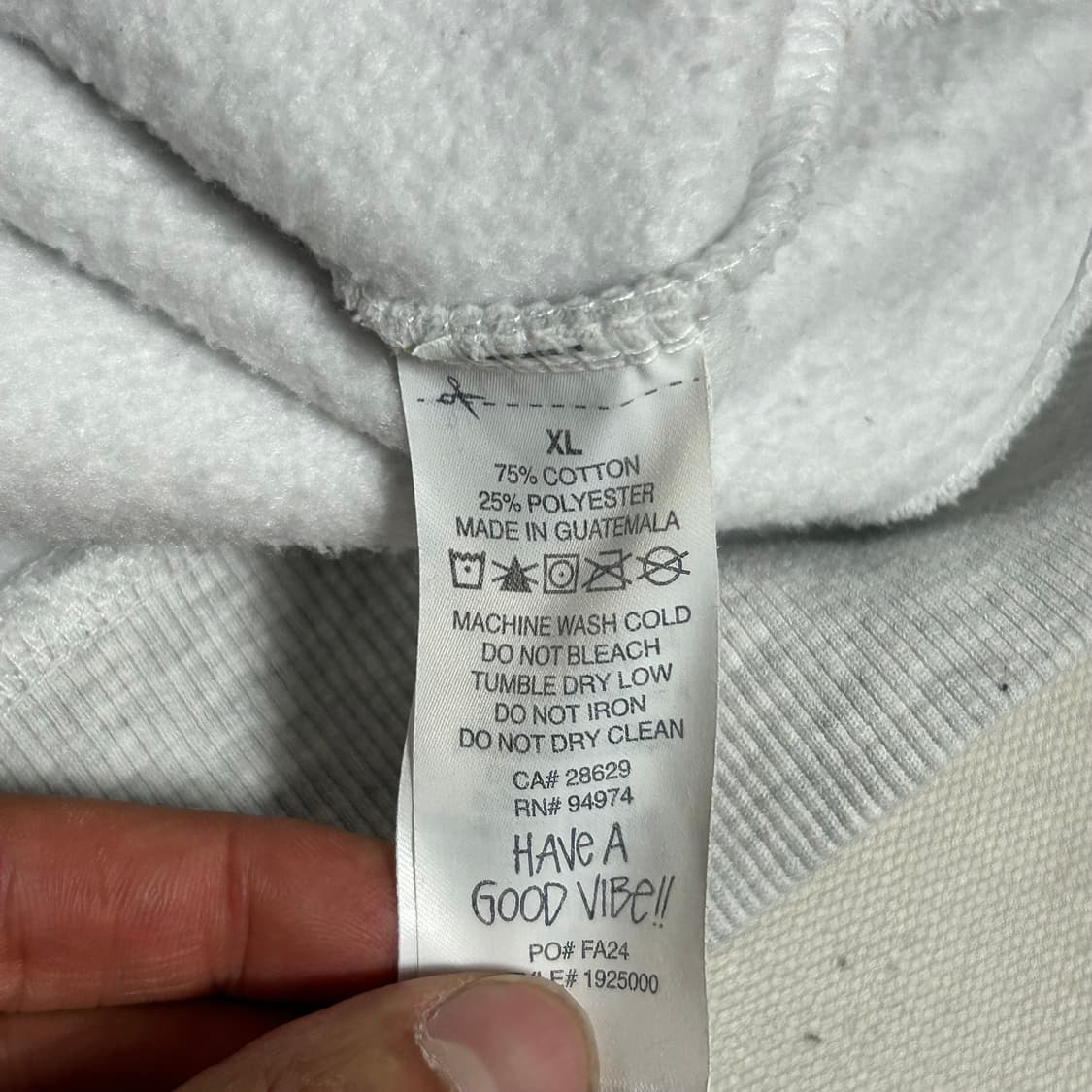 XL 스투시 빅로고 기모 후드티 상품이미지5