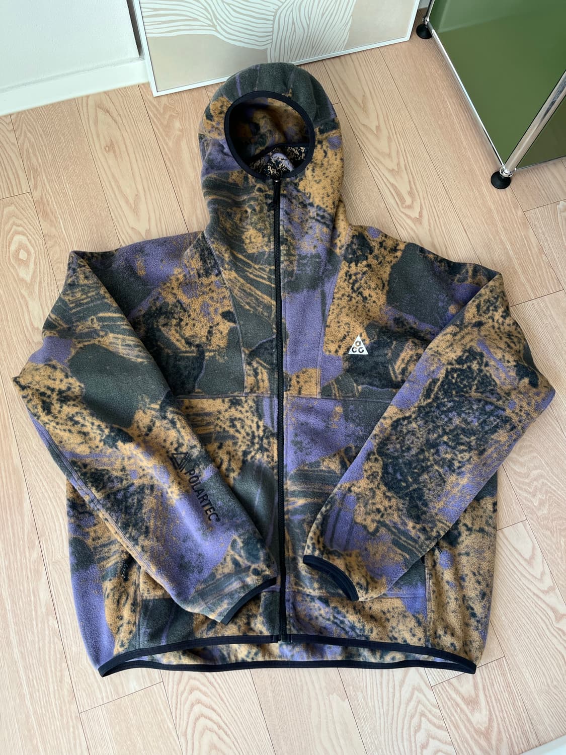 새제품))나이키ACG 써마핏 울프 트리 플리스 퍼플 블랙110(XXL) 상품이미지1