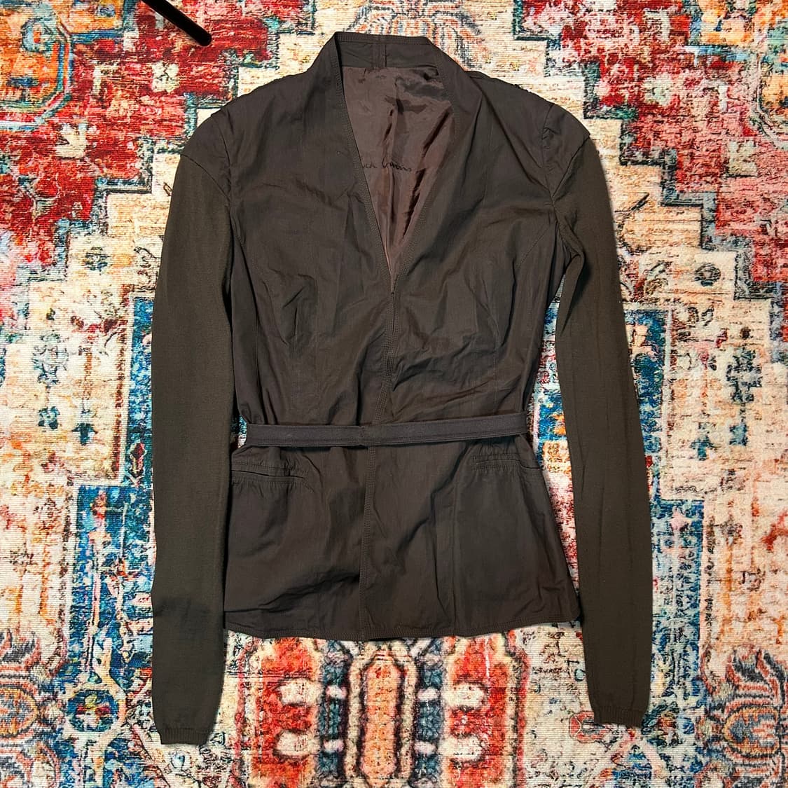 [M] 릭오웬스 09FW 아카이브 GLEAM 컬렉션 랩 벨티드 자켓 상품이미지1